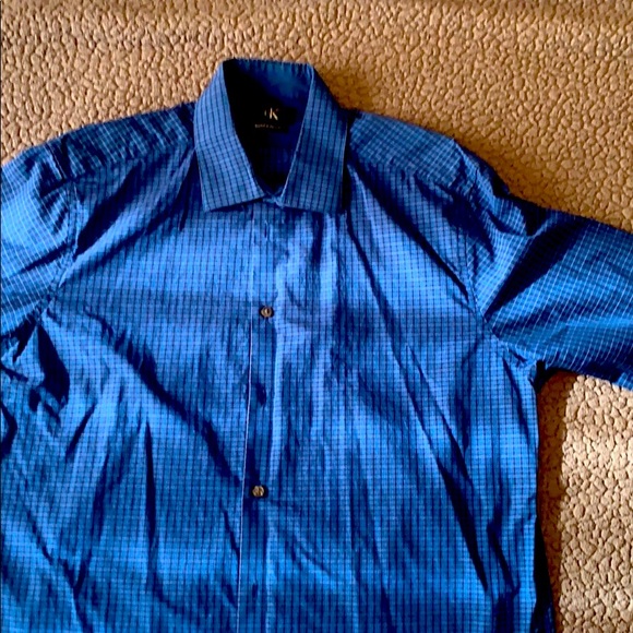 CK Blue and Black striped Shirt - Picture 2 of 8